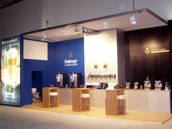 Messestand Dallmayr Juni 2008 mit Leuchtw�nden