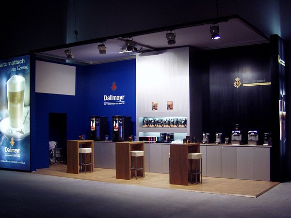 Messestand Dallmayr Juni 2008 mit Leuchtw�nden