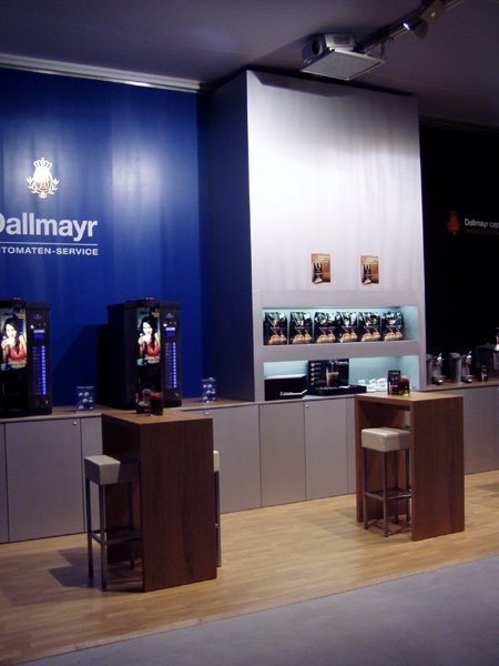 Messestand Dallmayr Juni 2008 mit Leuchtw�nden