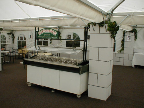 Burg Jagsthausen Dekomauern, Zelt, St�hle, Tische, Bar, K�hltheken uvm.