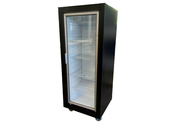 K�hlschrankverkleidung Kunststoffbeschichtete Spanplatte schwarz mit Rollen Verkleidung von Ger�ten