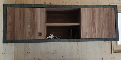 Minik�che Zimmerservic mit Cerankochfeld, Sp�le, K�hlschrank, Schubladen und optionalem H�ngeschrank