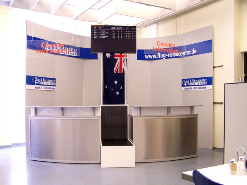 Messestand f�r einen Reiseveranstalter zum Thema Australienurlaub
