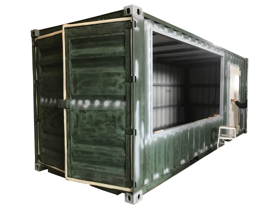 Verkaufscontainer, Container Umbauten, Elektrik, Wasseranschlüsse, Gastrogeräte, Transportservice, Dämmung, Unterkonstruktion