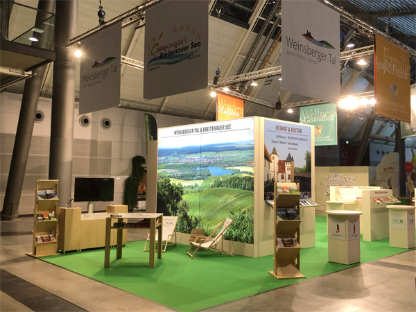 Messestand Weinsberger Tal Leuchtdisplay